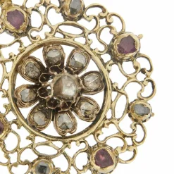 Pendentif diamants et rubis