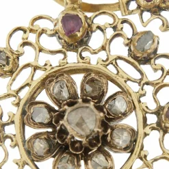 Pendentif diamants et rubis