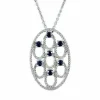 Pendentif diamants et saphirs