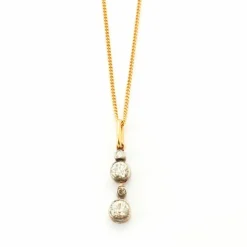 Pendentif Diamants Or Argent