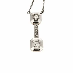 Pendentif diamants or jaune or blanc