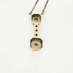 Pendentif diamants or jaune or blanc
