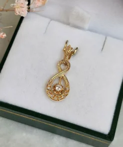 Pendentif Diamants or rose