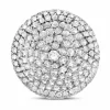 Pendentif Disque or gris diamants