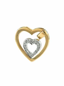 Pendentif Double coeur 2 ors