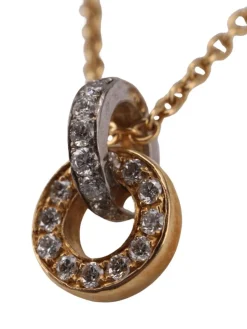 Pendentif double noeud diamant 2 ors