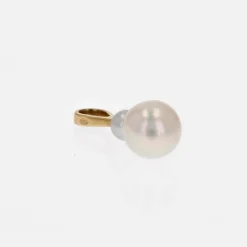 Pendentif duo perles de culture or jaune