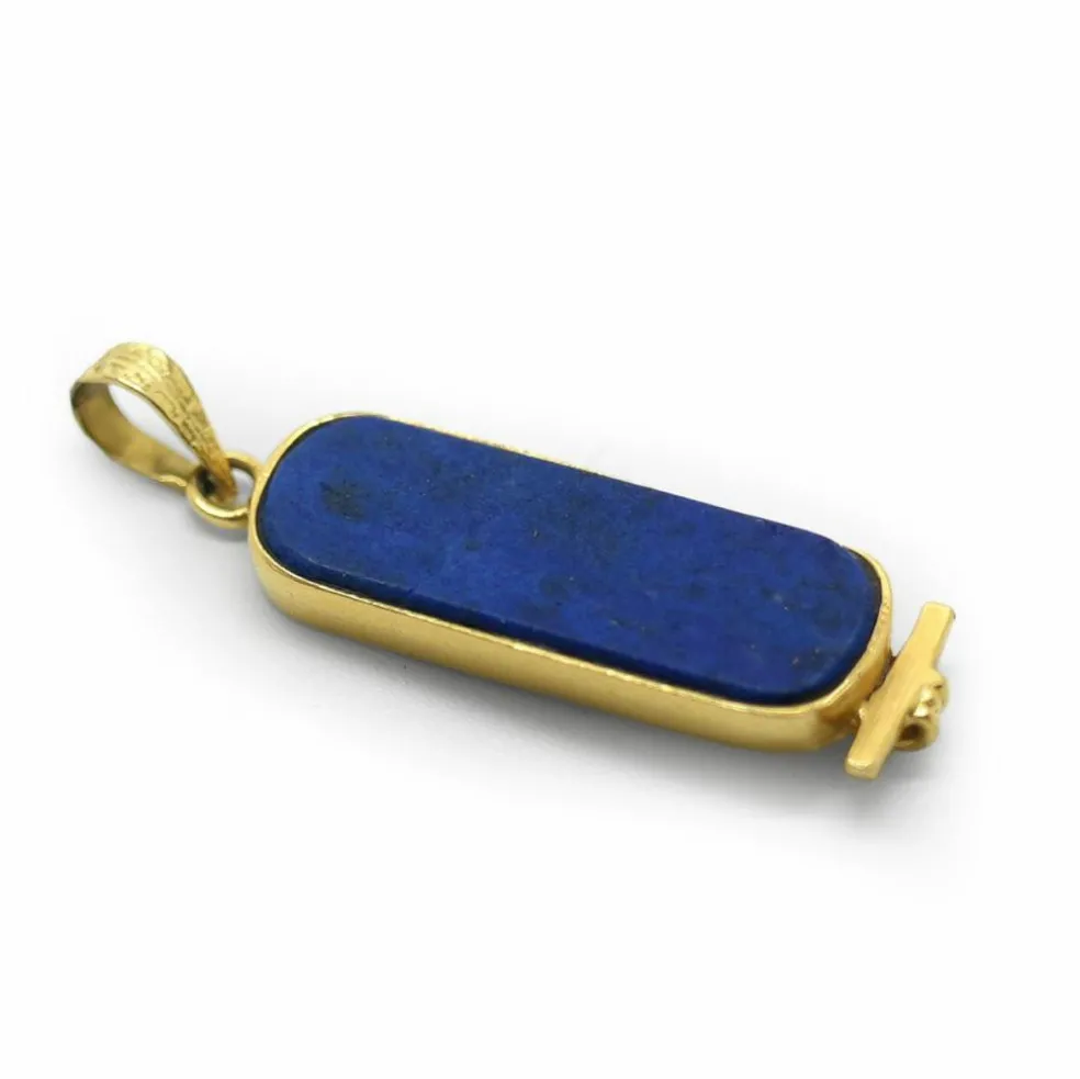 Pendentif egyptien en or jaune et lapis lazuli