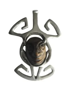 Pendentif en Argent & Pierre Œil de Tigre