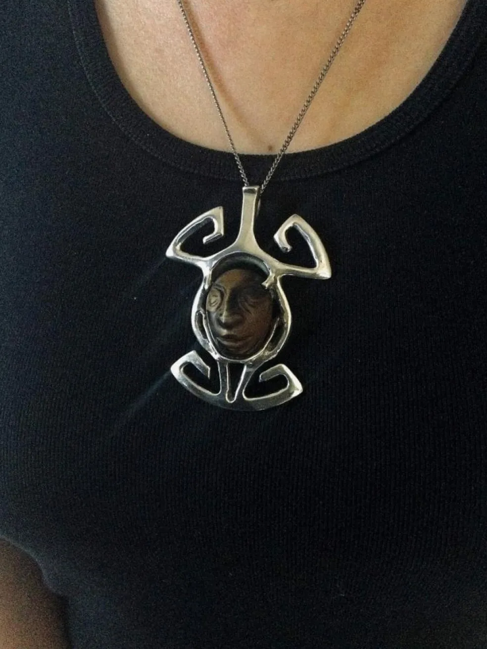 Pendentif en Argent & Pierre Œil de Tigre