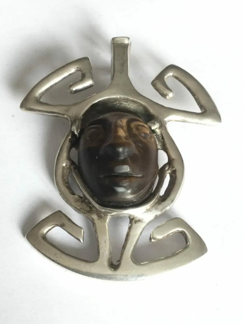 Pendentif en Argent & Pierre Œil de Tigre