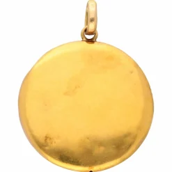 Pendentif en forme ronde avec perle de grenat