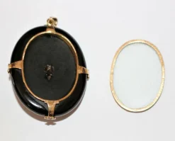 Pendentif En Onyx Et Perles XIXe