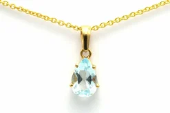 Pendentif en or 18 carats et topaze (0.77 ct)