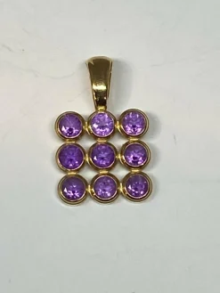 Pendentif en or, améthyste