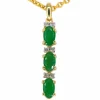 Pendentif en or avec diamants et émeraude