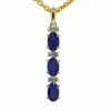 Pendentif en or avec diamants et saphir