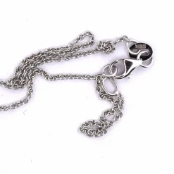 PENDENTIF EN OR BLANC 18 KT - AIGUE-MARINE et DIAMANTS
