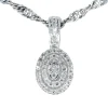 Pendentif en or blanc avec diamants