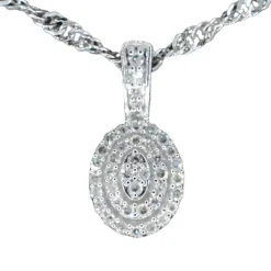 Pendentif en or blanc avec diamants