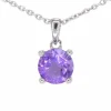 Pendentif en or blanc avec améthyste