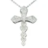 Pendentif en or blanc avec diamants