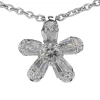 Pendentif en or blanc avec diamants naturels véritables