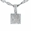 Pendentif en or blanc avec diamants