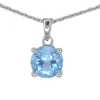 Pendentif en or blanc avec topaze