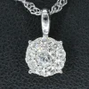 Pendentif en or blanc avec diamants