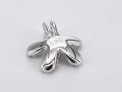 Pendentif en or blanc avec diamants naturels véritables