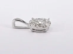 Pendentif en or blanc avec diamants