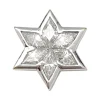 Pendentif en or blanc, étoile diamants.