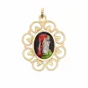 Pendentif en or et émail de Limoges