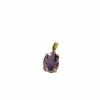 Pendentif en or jaune 18 carats avec améthyste ovale