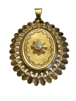 Pendentif en Or jaune & perle