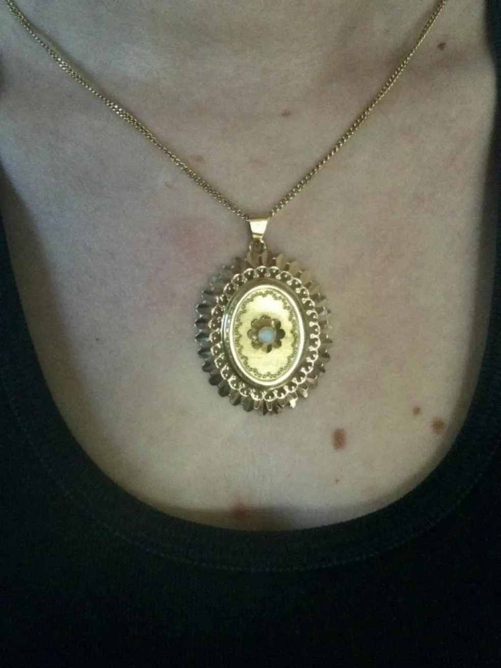Pendentif en Or jaune & perle