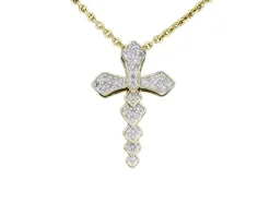 Pendentif en or jaune avec diamants