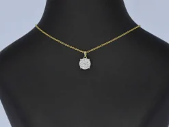 Pendentif en or jaune avec diamant taille brillant