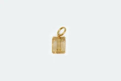 Pendentif en or jaune avec topaze citrine