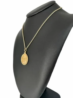 Pendentif en or jaune avec pièce souveraine 1958 Elizabeth II