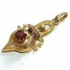 Pendentif en or jaune et grenat, époque Napoléon III