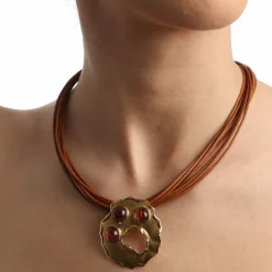 Pendentif en or jaune et tourmaline