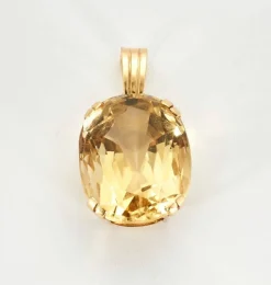 Pendentif en or jaune et citrine