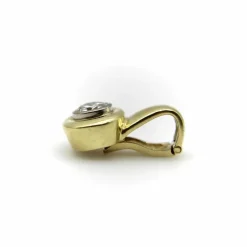 Pendentif en or jaune et diamant de 1 carat des années 1980