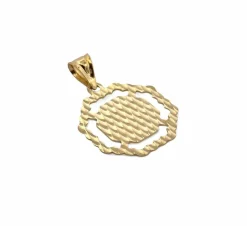 Pendentif en or jaune forme octogonale