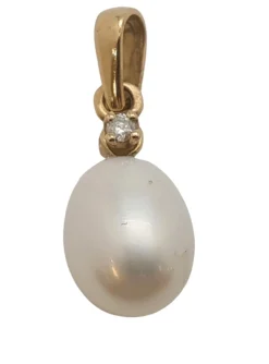 Pendentif en Or jaune, perle de culture