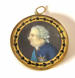 Pendentif en or miniature portrait de LOUIS XVI