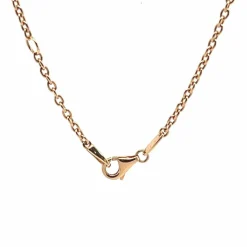 Pendentif en or rose 18 carats avec émeraude cabochon et diamants