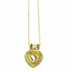 Pendentif et chaîne or jaune diamants